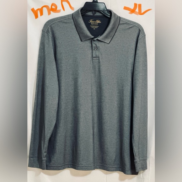 MENS COTTON GREY LONG SLEEVED SHIRT - Picture 1 of 2